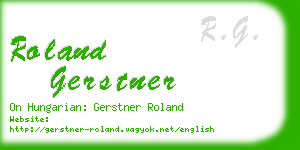 roland gerstner business card